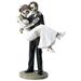 Skeleton Wedding Couple Groom Carrying the Bride Day of the Dead Figurine