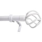 Urbanest 1 Zeffoli Drapery Curtain Rod 84 -120 Glossy White