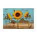 Trademark Fine Art Sunflowers on Wood IV Canvas Art by Sandra Iafrate