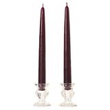 1 Pair Taper Candles Unscented 12 Inch Plum Tapers .88 in. diameter x 12 in. tall