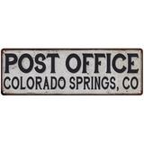 Colorado Springs Co Post Office Sign Vintage 8x24 108240011031