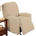 Collections Etc Jersey Stretch Slipcover Furniture Protector Cream Recliner