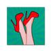 Trademark Fine Art Woman Legs With A Red Sexy Shoes Canvas Art by Mark Ashkenazi