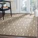 SAFAVIEH Cape Cod Vasiliki Geometric Area Rug 6 x 6 Square Light Beige/Grey