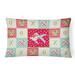 Carolines Treasures CK5479PW1216 Tamasaba Goldfish Love Canvas Fabric Decorative Pillow Red 12H x16W multicolor