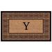 Calloway Mills The Grecian Monogram Outdoor Doormat Extra-thick 18 x 30 (Letter Y)