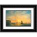 Ivan Aivazovsky 2x Matted 24x18 Black Ornate Framed Art Print Kronstadt fort The emperor Alexander