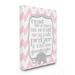 The Kids Room by Stupell The Stupell Home Decor Art Read Me A Story/Elephant In Pink Chevron Canvas Wall Art by Ashley Calhoun