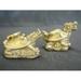Pair of Brass Metal Dragon Tortoises