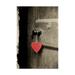 Trademark Fine Art Antique Door With Red Heart Canvas Art by Tom Quartermaine