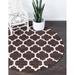 Unique Loom Philadelphia Trellis Rug 3 3 x 3 3 Chocolate Brown