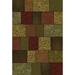 Sphinx Hudson Area Rug 030C1 Green Geometric Squares 7 8 x 10 10 Rectangle