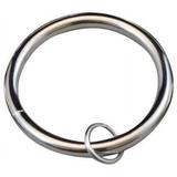 Urbanest Set of 4 2 1/2 Curtain Rings With Eyelets Brushed Steel