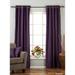 Purple Ring Grommet Top Velvet Curtain Drape Panel - 43W x 120L - Piece