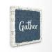 Gather Blue Splash On Bricks Typography Stretched Canvas Wall Art 17 x 1.5 x 17