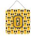 Carolines Treasures CJ1080-ODS66 Letter O Football Black Old Gold and White Wall or Door Hanging Prints 6x6