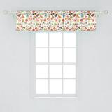 Ambesonne Colorful Window Valance Abstract Ornamental Birds with Circles Dots and Petals in Vibrant Colors Print Curtain Valance for Kitchen Bedroom Decor with Rod Pocket 54 X 12 Multicolor