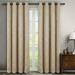 Bella Pair (Set Of 2) Blackout Weave Embossed Grommet Energy-Efficient Curtain Panels - Beige - 104X63