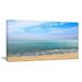 Design Art Blue Sky Sand Sun Daylight Large Seashore Photographic Print on Wrapped Canvas
