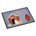 Dog House Collection Bull Terrier Red White Door Mat