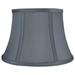 Faux Silk Bell Lamp Shade 7 Top 10 Bottom 7 Slant Gray Single