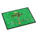 Carolines Treasures 8710JMAT Welcome Palm Tree on Green Indoor or Outdoor Mat 24x36 36 L x 24 W multicolor