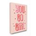 Stupell Industries You Go Girl Fashion Modern Pink Textured Design Canvas Wall Art by Daphne Polselli