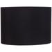 Springcrest Black Medium Hardback Drum Lamp Shade 16 Top x 16 Bottom x 11 High (Spider) Replacement with Harp and Finial