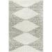 nuLOOM Scarlette Abstract Diamonds Shag Area Rug 8 10 x 12 Off White
