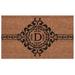 Calloway Mills Garbo Monogram Outdoor Doormat Extra-thick 18 x 30 (Letter D)