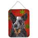 Carolines Treasures SC9436DS1216 Australian Cattle Dog Red Green Snowflakes Christmas Wall or Door Hanging Prints