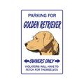 GOLDEN RETRIEVER Aluminum Sign dog pet Aluminum Signs pet lover veterinarian vet tech | Indoor/Outdoor | 10 Tall