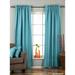 Turquoise Rod Pocket Matka Raw Silk Curtain / Drape - 43W x 96L - Piece