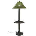 Catalina Table Floor Lamp 65697 with 3 bronze body and spectrum cilantro shade fabric-Color:Spectrum Cilantro/Bronze