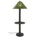 Catalina Table Floor Lamp 65697 with 3 bronze body and spectrum cilantro Sunbrella shade fabric-Color:Spectrum Cilantro/Bronze