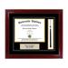 Personalized Diploma Frame with Tassel and Double Matting for 8.5 x 11 Tall Diploma with Cherry 1.5 Frame