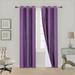 (#92) Hotel Quality Grommet Top Microfiber (Cotton Touch) 1 Panel Lilac Lavender Solid Thermal Foam Lined Blackout Heavy Thick Window Curtain Drapes Bronze Grommets 84 Length