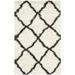SAFAVIEH Belize Joisse Geometric Plush Shag Runner Rug Ivory/Charcoal 2 3 x 5