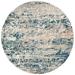 SAFAVIEH Madison Kebo Abstract Area Rug Grey/Blue 5 x 5 Round