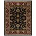 SAFAVIEH Classic Karolina Floral Bordered Wool Area Rug Black/Burgundy 9 6 x 13 6