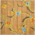 SAFAVIEH Soho Madison Floral Wool Area Rug Brown/Multi 8 x 8 Square