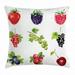Fruit Throw Pillow Cushion Cover Collection of Fresh Ripe Berries Summer Season Healthy Options Agriculture Theme Decorative Square Accent Pillow Case 24 X 24 Inches Multicolor by Ambesonne
