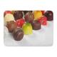 GODPOK Candy Brown Bonbon of Assorted Truffles Pralines and Liqueur Filled Chocolates on White Gourmet Valentine Rug Doormat Bath Mat 23.6x15.7 inch