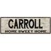 CARROLL Rustic Home Sweet Home Sign Gift 8x24 Metal Decor 108240084201