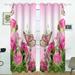 POPCreation Butterflies Blossom Beautiful Flowers Roses Window Curtain Blackout Curtains Darkening Thermal Blind Curtain for Bedroom Living Room 2 Panel (52Wx84L Inches)