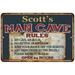 Scott s Man Cave Rules Chic Rustic Green Sign Home 8 x 12 High Gloss Metal 208120049199