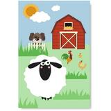 Awkward Styles Farm Animals Framed Art Sheep Art Farm Canvas Decor Kids Room Wall Art Cute Animals Ready to Hang Decals Sunny Household Newborn Baby Room Wall Decor Farm Wallpapers Made in USA