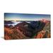 Design Art Red Mountain Sunset Panorama Photographic Print on Wrapped Canvas