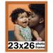 23x26 Frame Honey Pecan Brown Picture Frame - Modern Photo Frame Includes UV Acrylic Shatter Guard