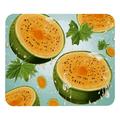Hami Melon Non-Slip Rubber Bottom Printed Gaming Mouse Pad Mouse Mat - Square 8.3x9.8 Inch Suitable for Office and Gaming.